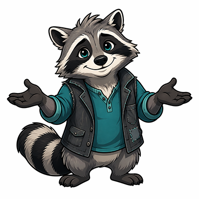 Rudy the Raccoon mascot